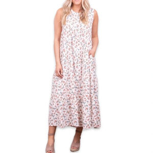 Max Studio Floral Cotton Maxi Dress